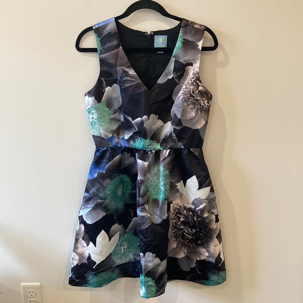 CeCe Floral Sleeveless Dress with Pockets summer formal fun